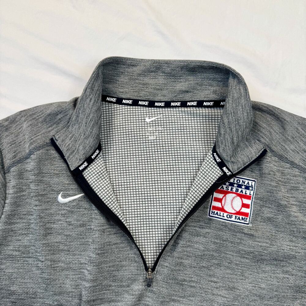 Nike Dri-FIT National Baseball Hall of Fame 1/4 Zip Pullover Gray Men's XL - Picture 4 of 16